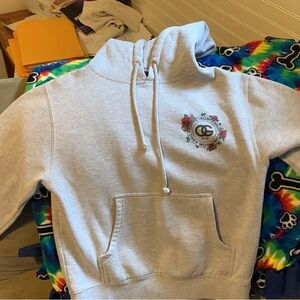 Obey Gray Hoodie with Floral Logo
